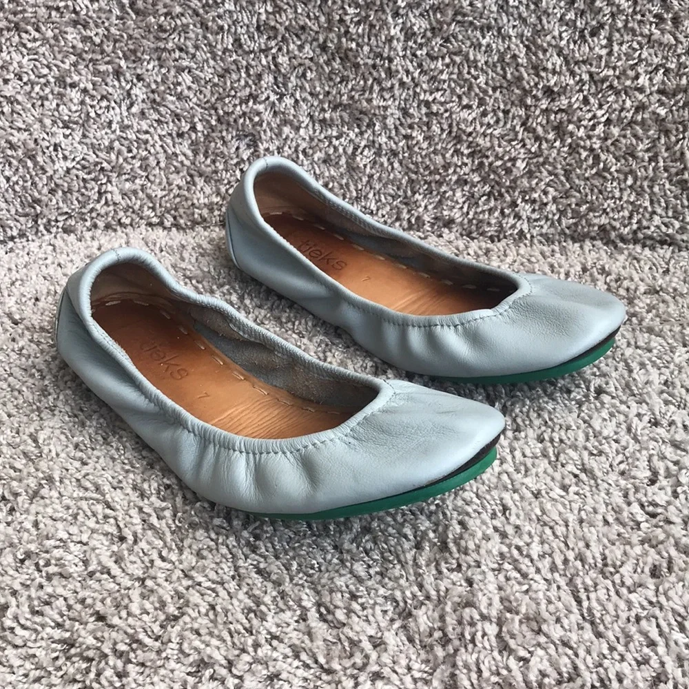 Tieks Cool Grey Leather Ballet Flats size 7